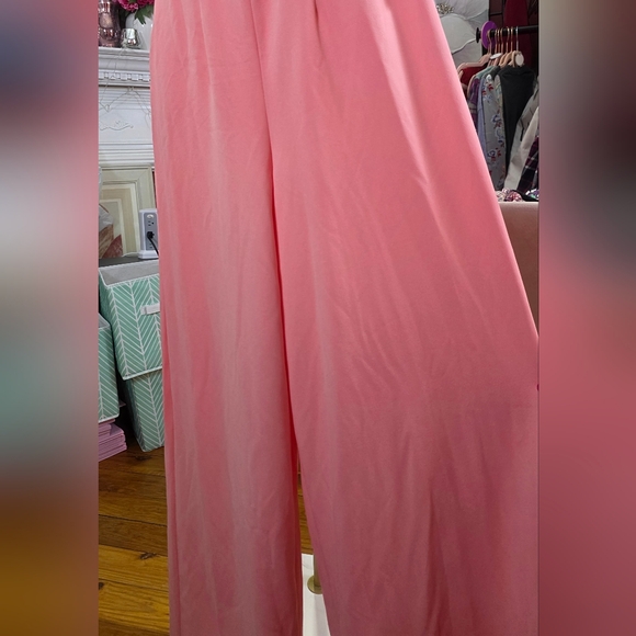 Love By Design One Shoulder Pink Wide Leg Jumpsuit Romper Sz Medium - Picture 6 of 8